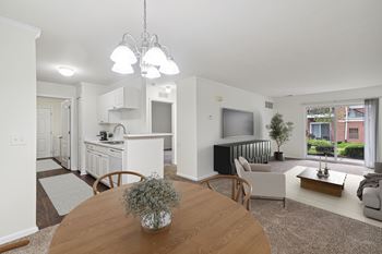 Spacious Living Area with Carpet